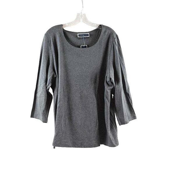 Karen Scott Gray Women's Long Sleeve Casual Pullover 1X 010 - Picture 1 of 6